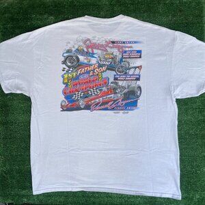 Vintage Y2K NHRA Drag Racing Shirt Father Son Champions Tee